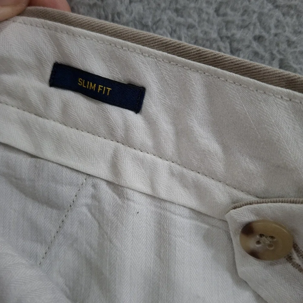 Polo Ralph Lauren Mens 36X32 Tan Slim Fit Flat Front Chino Pants 36X31 Beige